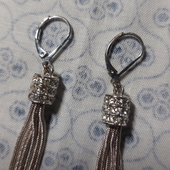 Vintage Silver Dangle Earrings - Picture 3 of 4